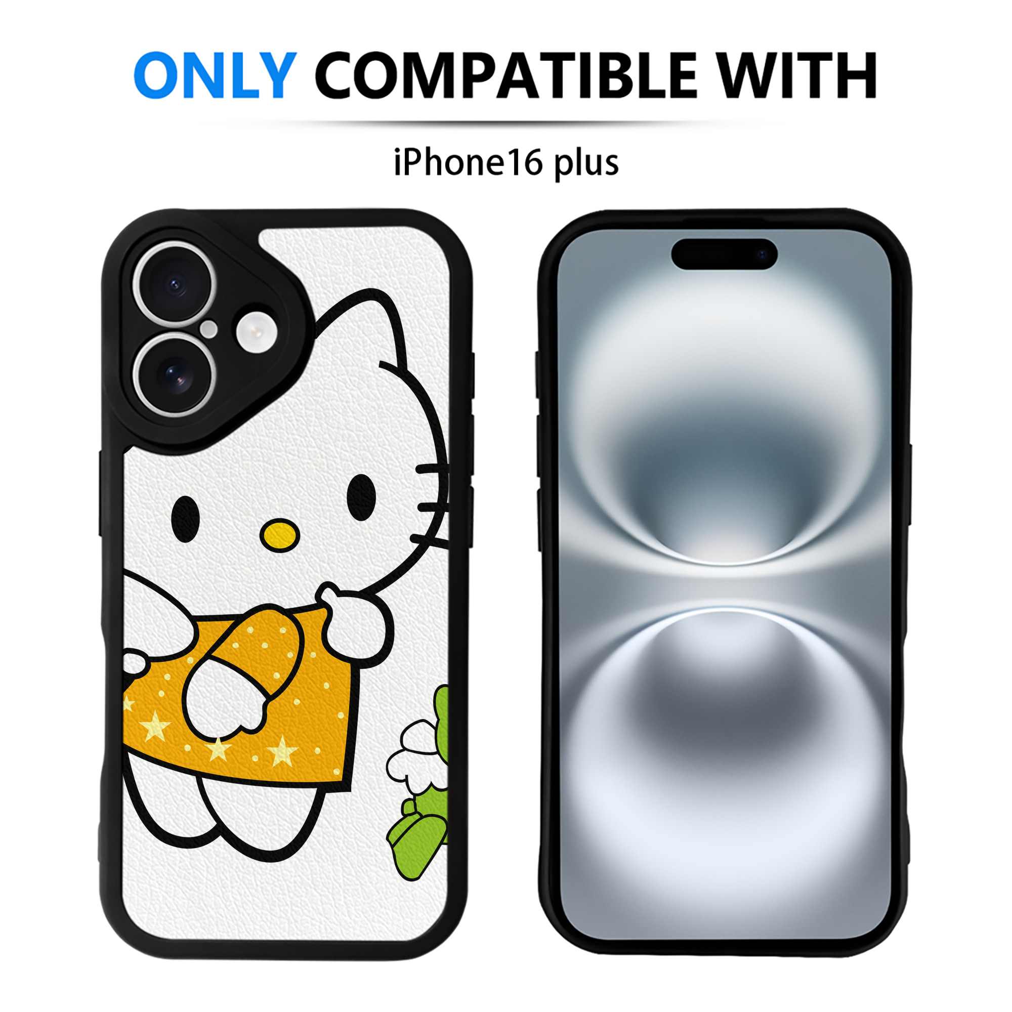 （画像用） Hello Kitty ハローキティ 【iPhone 16シリーズ対応】シリコンスマホケース（レザー調） 材質：シリコン